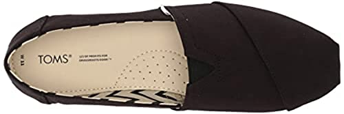 TOMS Women's, Alpargata Recycled Slip-On Solid Black 6.5 M