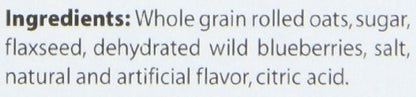 Post Better Oats Thick & Hearty Whole Grain Instant Oatmeal with Flax Seeds, Blueberry Muffin flavor, 15.1 Ounce Box, Pack of 6