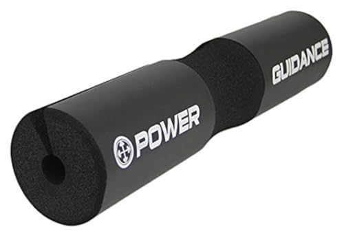 POWER GUIDANCE Barbell Squat Pad - Neck & Shoulder Protective Pad - Great for Squats, Lunges, Hip Thrusts, Weight Lifting & More - Fit Standard and Olympic Bars Perfectly, Black