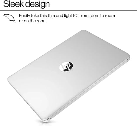 HP 14" Student-Laptop office365 Copilot AI, 4-Cores Intel N150(Up to 3.6GHz) 16GB RAM 384GB Storage(128GB UFS + 256GB Ghost Manta SD Card) Computer-Laptop with Wi-Fi 6 Win11 Natural Silver