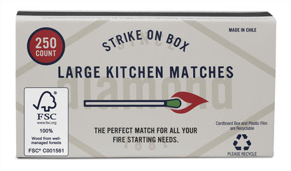 Diamond Tan Kitchen Matches, Large Strike On Box Matches, 250 Ct