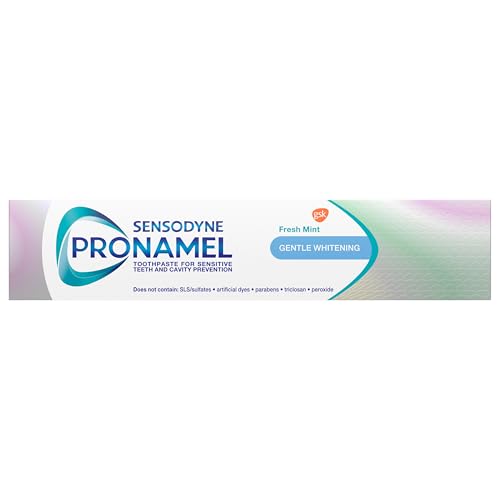 Sensodyne Pronamel Gentle Teeth Whitening Enamel Toothpaste for Sensitive Teeth, to Reharden and Strengthen Enamel, Amazon Exclusive, Fresh Mint - 4 Ounces (Pack of 4)