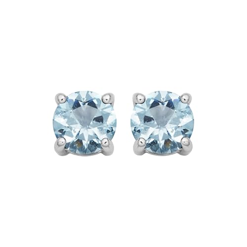 Amazon Essentials Sterling Silver Round Birthstone Stud Earrings