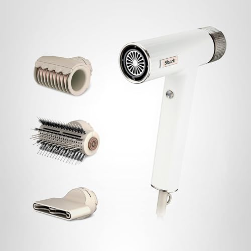 Shark Hair Dryer | SpeedStyle | No Heat Damage Hair Styling Tool | 3 Styling Tools Included | Portable & Powerful Blow Dryer | Best for Straight & Wavy Hair | Silk | HD331