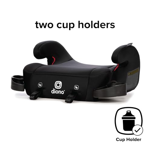 Diono Solana 2 XL 2022, Dual Latch Connectors, Lightweight Backless Belt-Positioning Car, 8 Years 1 Booster Seat, Black