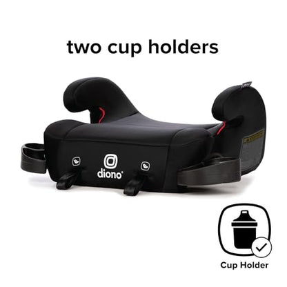 Diono Solana 2 XL 2022, Dual Latch Connectors, Lightweight Backless Belt-Positioning Car, 8 Years 1 Booster Seat, Black