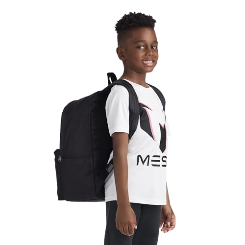 Messi Boys' Lifestyle Backpack Girls, Bookbag with Pockets & Adjustable Straps, Black/Pink, One Size