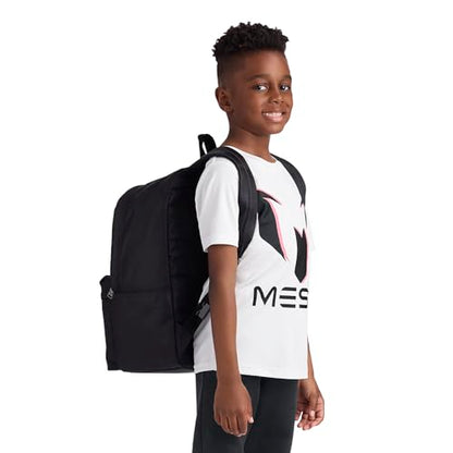 Messi Boys' Lifestyle Backpack Girls, Bookbag with Pockets & Adjustable Straps, Black/Pink, One Size