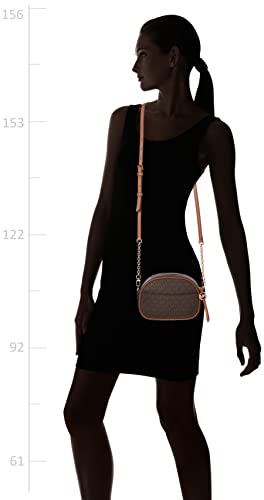 Michael Kors Jet Set Charm Small Oval Camera Crossbody Bag, Gold-Tone Hardware/Brown/Acorn