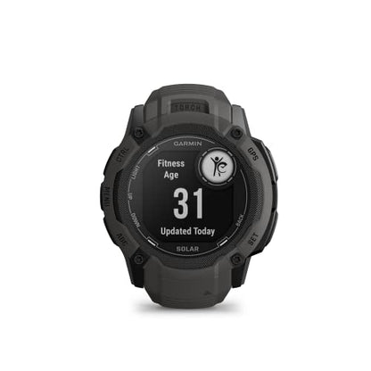 Garmin Instinct 2X Solar, Rugged GPS Smartwatch, Built-in Flashlight, Solar Charging Capability, Multi-Band GNSS, Graphite