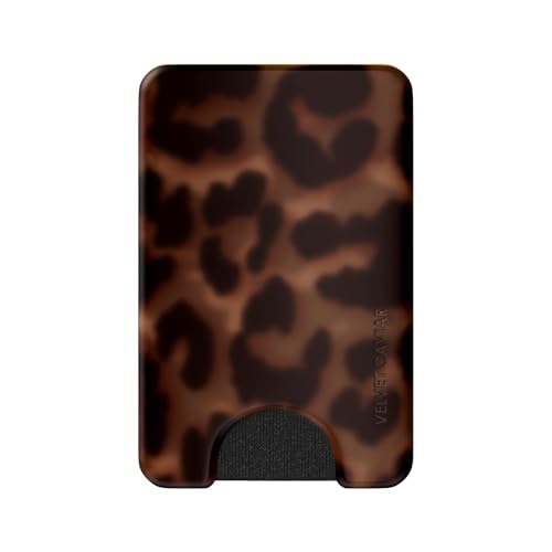 VELVET CAVIAR compatible with MagSafe Wallet - Magnetic Card Holder | Holds 1-4 Cards | Slim Design | RFID Protection | Accessory for iPhone | It Girl Leopard