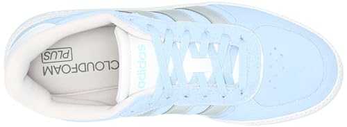 adidas Women's Breaknet Sleek Sneaker, Blue/Silver Metallic/Halo Blue, 7.5