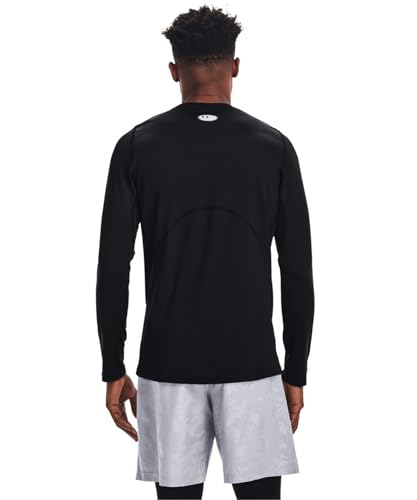 Under Armour Men's ColdGear Armour Fitted Crew, Black (001)/White, X-Large