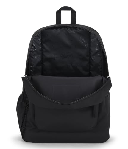 JanSport Cross Town Backpack - Travel, or Work Bag with Water Bottle Pocket, Black