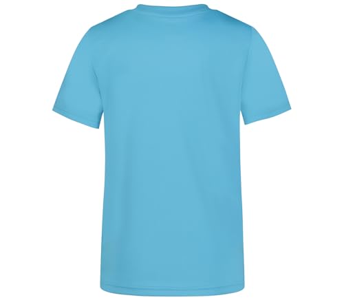 Messi Boys' Lifestyle Short Sleeve Top, Standard Shirt with Logo, Comfortable Fit, AIR Blue