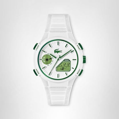 Lacoste LC33 Men’s Analog-Digital Watch – 45mm Sporty Fashion Timepiece with Silicone Strap, 10ATM Water Resistance – Gift for Him