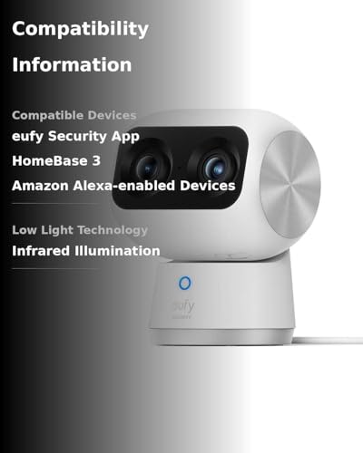 eufy Security Indoor Cam S350, Dual Cameras, 4K UHD Security Camera with 8× Zoom, 360° Camera, Baby Monitor, Pet Camera, Human/Pet Detection, AI Tracking, 2.4G/5G Wi-Fi, Plug in
