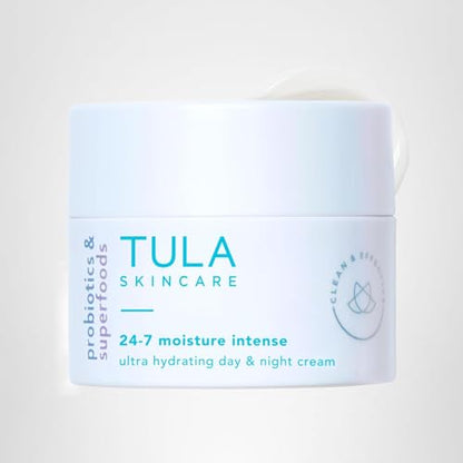 TULA Skin Care 24-7 Moisture Intense Ultra Hydrating Day & Night Cream - Ultra Nourishing Moisturizer for Face, Improves, Soothes & Maintains Skin Balance, 1.5 oz.