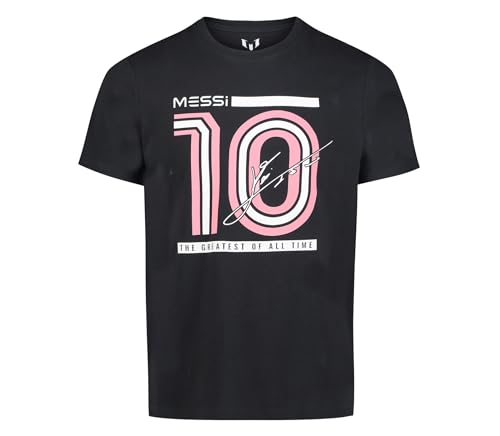 Messi Boys' Lifestyle Short Sleeve T-Shirt, Standard Fit Graphic Tee, Cotton Blend Fabric, Stretch Limo