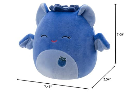 Squishmallows Original 5-Inch Bessie Blueberry Bat - Official Jazwares Plush