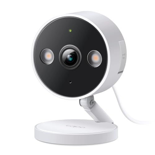 Tapo TP-Link 2K QHD Security Camera, Indoor/Outdoor, 𝟮𝟬𝟮𝟰 𝗣𝗖𝗠𝗮𝗴 𝗘𝗱𝗶𝘁𝗼𝗿'𝘀 𝗖𝗵𝗼𝗶𝗰𝗲, Color Night Vision, Free Person/Pet/Vehicle Detection, Invisible IR Mode, SD Storage, C120