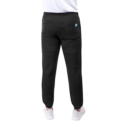 Ultra Game Men's Standard NFL Official Active Super Soft Game Day Jogger Sweatpants, Black, Small