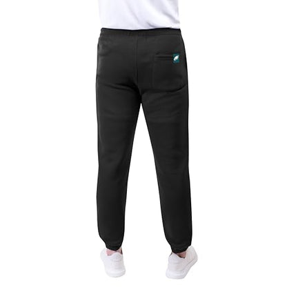 Ultra Game Men's Standard NFL Official Active Super Soft Game Day Jogger Sweatpants, Black, Small