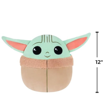 Squishmallows Original 12in “Star Wars” Grogu Plush (Medium-Sized)