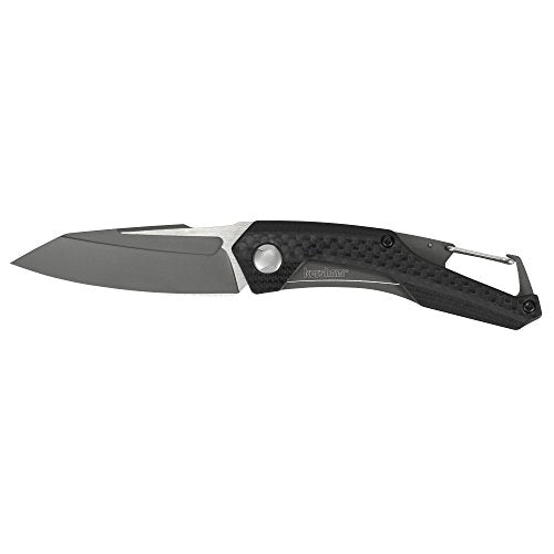 Kershaw Reverb Pocket Knife, 2.5-in. 8Cr13MoV Manual Open Blade, Lightweight, Outdoor Knife for Hiking, Camping,Black