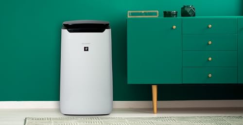 SHARP Smart Air Purifier for XL Rooms – Covers up to 2,430 sqft in one hour, Compatible w/Alexa, True HEPA Filter Air Purifier for Living Room, Dust, Smoke, Pollen - FXJ80UW