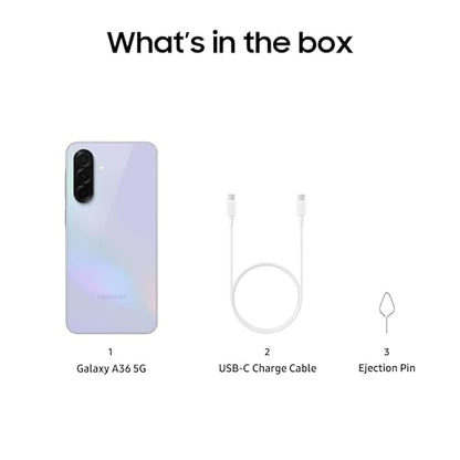 Samsung Galaxy A36 5G A Series, 128GB Unlocked Android Smartphone, AMOLED Display, Rugged Design, 5G Connectivity, Affordable Performance, US Version, 2025, US 1 Yr Warranty, Awesome Black