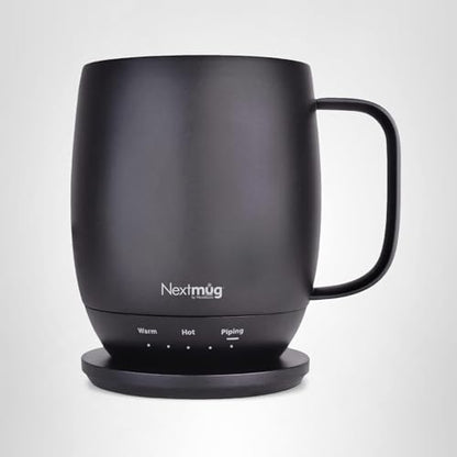 Nextmug - Temperature-Controlled, Self-Heating Coffee Mug (Black - 14 oz.)