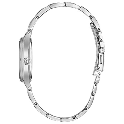 Citizen Women's Eco-Drive Dress Classic Diamond Watch in Stainless Steel, Black Dial (Model: FE2100-51E)