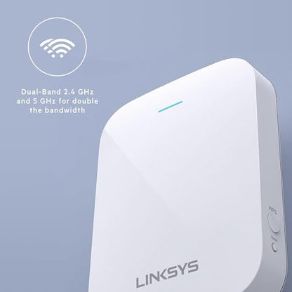 Linksys WiFi 6 Wireless Range Extender | 1.8 Gbps Speed | 2,000 Sq. FT Coverage | RE7350-AMZ | 2024 Release