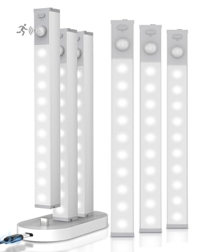 GOODEA 7" Under Cabinet Lighting with Charging Station, 6 Pack