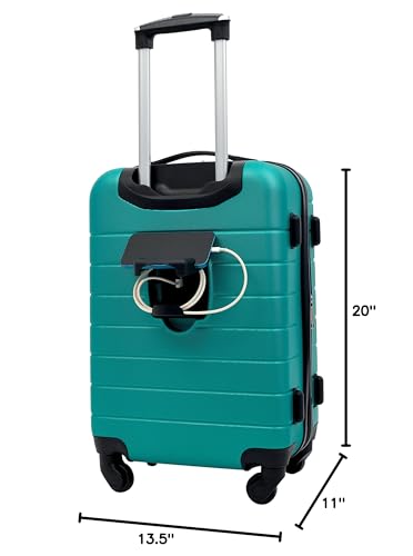 Wrangler Smart Luggage Cup Holder and USB Port, Teal, 2 Piece Set