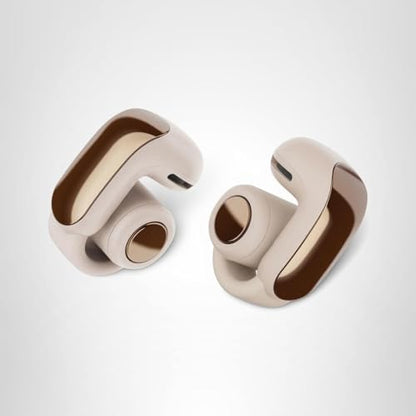 Bose Ultra Open Earbuds - Bluetooth Open Ear Earbuds with OpenAudio for Awareness, Clip-On Design for Comfort, Water Resistant, Up to 48 Hrs of Playtime, Driftwood Sand - Limited Edition Color