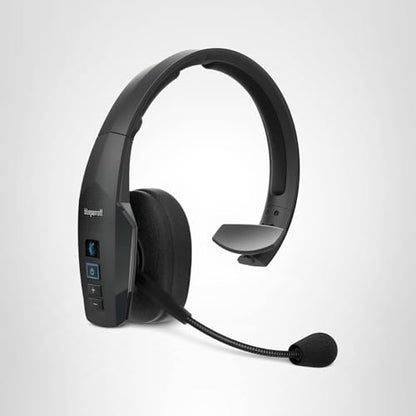 BlueParrott B450-XT Mono Bluetooth Wireless Headphones 96% Noise Canceling Over Head Trucker Headset with Mic, All Day Comfort Padded Headband, 300 ft. Wireless Range, 24 hrs. Talk Time, Black