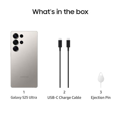 SAMSUNG Galaxy S25 Ultra Cell Phone, 512GB AI Smartphone, Unlocked Android, AI Camera, Fast Processor, Long Battery Life, 2025, US 1 Yr Manufacturer Warranty, Titanium Gray