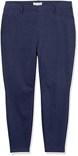 Amazon Essentials Women's Pull-On Stretchy Knit Jegging (Available in Plus Size), Navy, Large