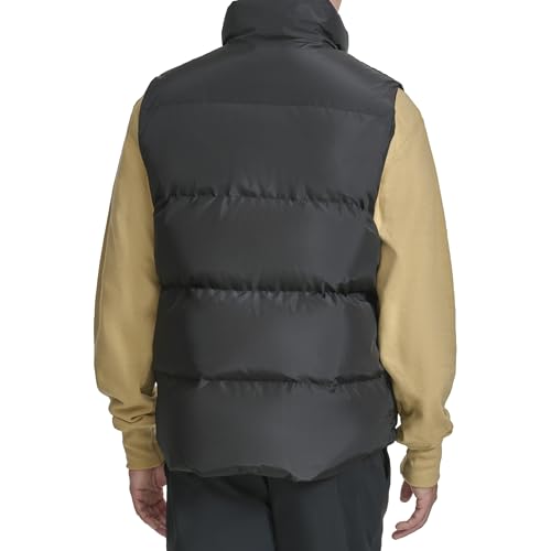 Champion Men's Puffer Vest with Logo, Black