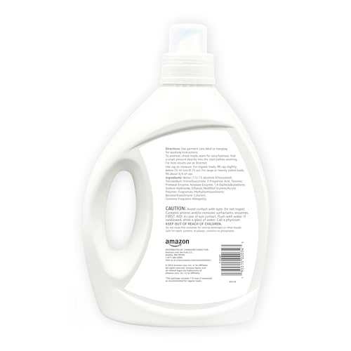 Amazon Basics Concentrated Liquid Laundry Detergent, Lavender, 110 loads, 82.5 Fl Oz (Previously Solimo)