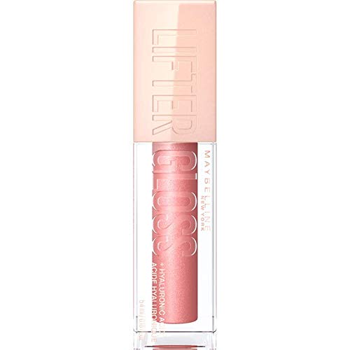 Maybelline Lifter Gloss, Hydrating Lip Gloss with Hyaluronic Acid, Moon, Nude Pink, 0.18 Ounce