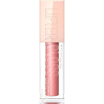 Maybelline Lifter Gloss, Hydrating Lip Gloss with Hyaluronic Acid, Moon, Nude Pink, 0.18 Ounce