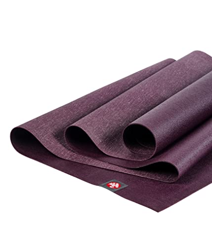 Manduka eKO Superlite Yoga Mat for Travel - Lightweight, Easy to Roll and Fold, Durable, Non Slip Grip, 1.5mm Thick, 71 Inch, Acai Purple, 71" x 24"