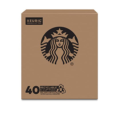 Starbucks K-Cup Coffee Pods, Medium Roast, Breakfast Blend for Keurig Brewers, 100% Arabica, 1 Box (40 Pods)