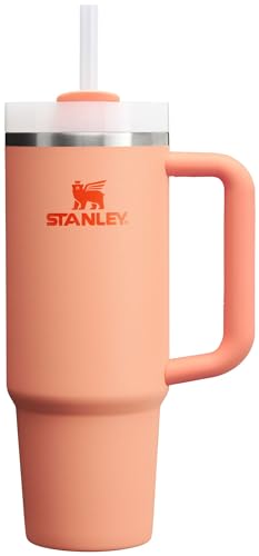Stanley Quencher H2.0 Tumbler with Handle and Straw 30 oz | Flowstate 3-Position Lid | Cup Holder Compatible for Travel | Insulated Stainless Steel Cup | BPA-Free | Nectarine