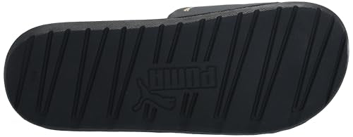 PUMA Women's Cool Cat 2.0 Slide Sandal, TOSS Black-Metallic Gold Silver, 8