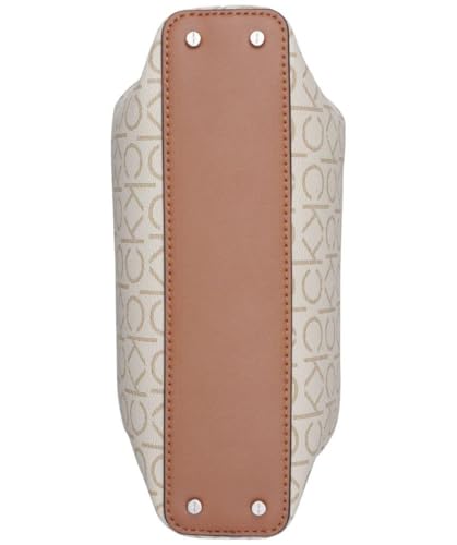 Calvin Klein Cypress 2 in 1 Top Zip Crossbody, Vanilla/Khaki/Caramel, One Size