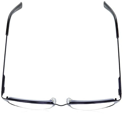 Foster Grant Men's Braydon Multifocus Rectangular Reading Glasses, Matte Navy Blue/Transparent, 54 mm + 2.75